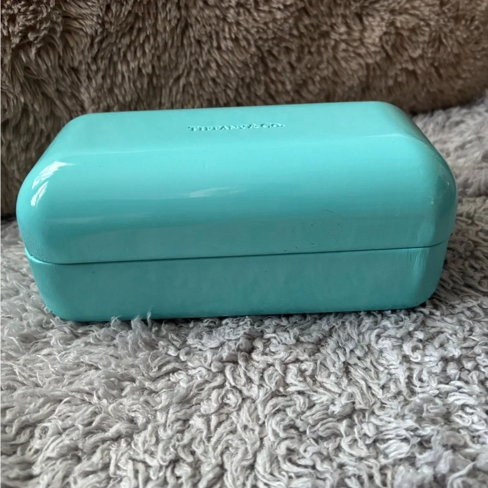 Tiffany & Co. Suede Eyewear Pouch in Beige with Tiffany Blue Accent